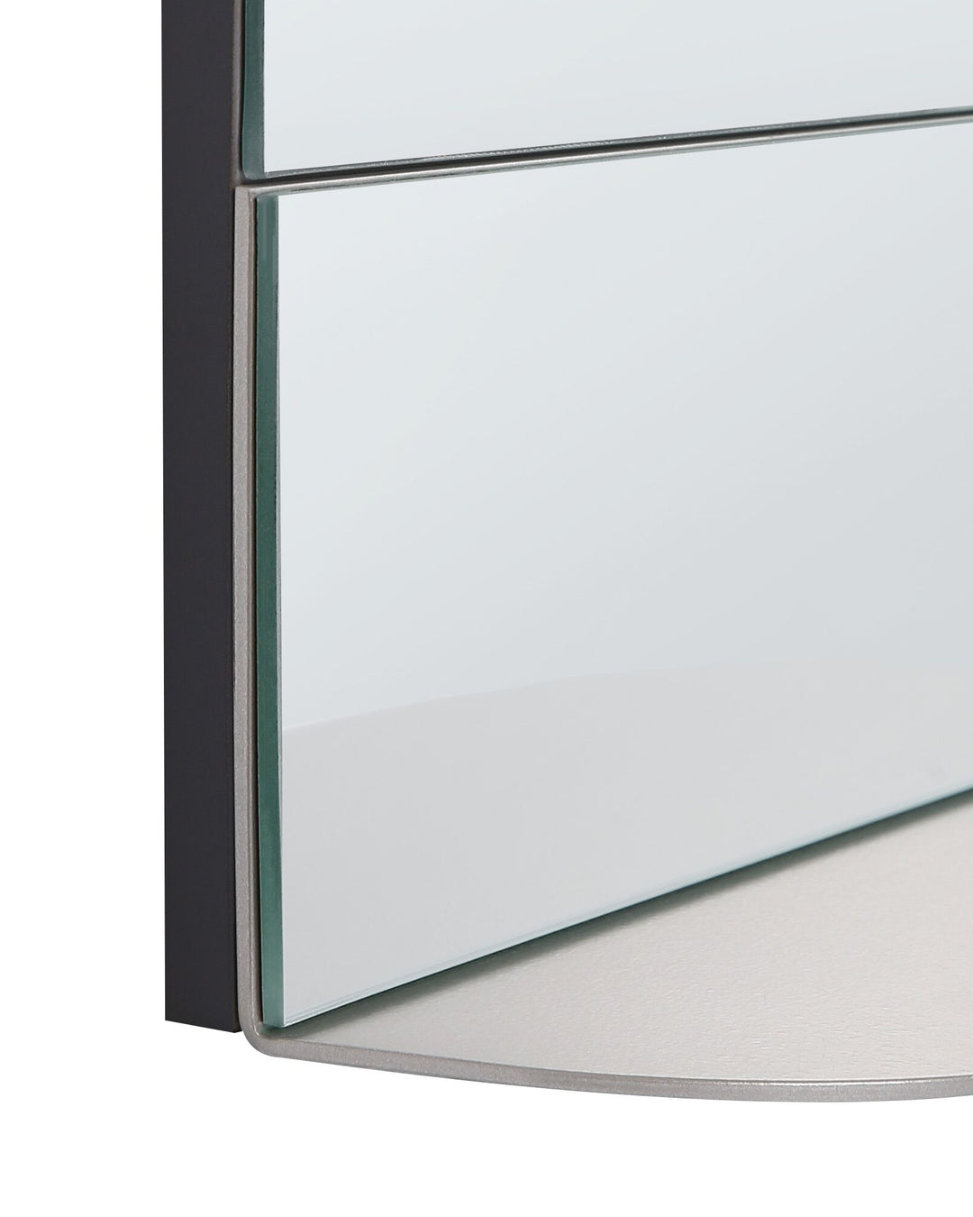Wall Mirror with Shelf Brannay Metal Silver