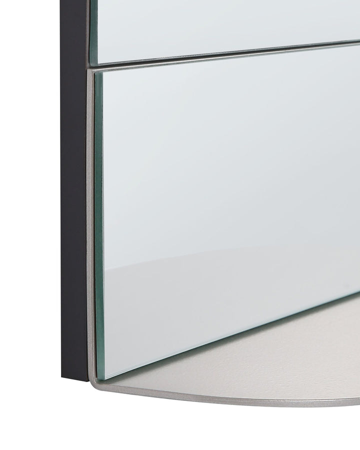 Wall Mirror with Shelf Brannay Metal Silver