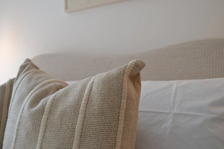 Wave Double Bed in Natural Weave