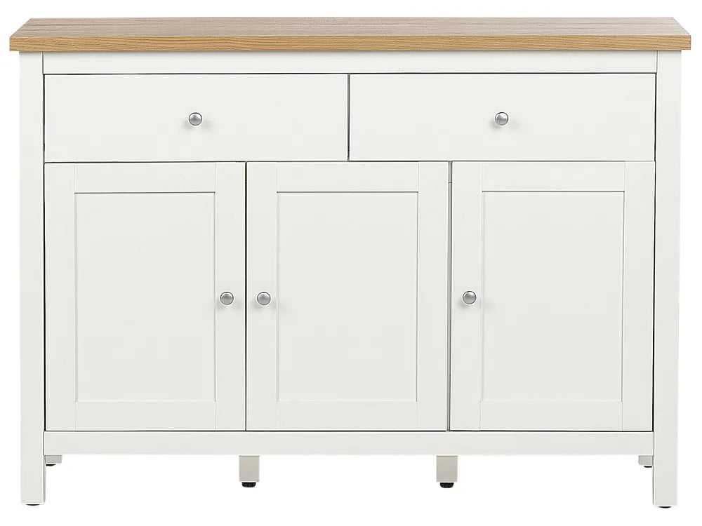 3 Door  White Sideboard Damera
