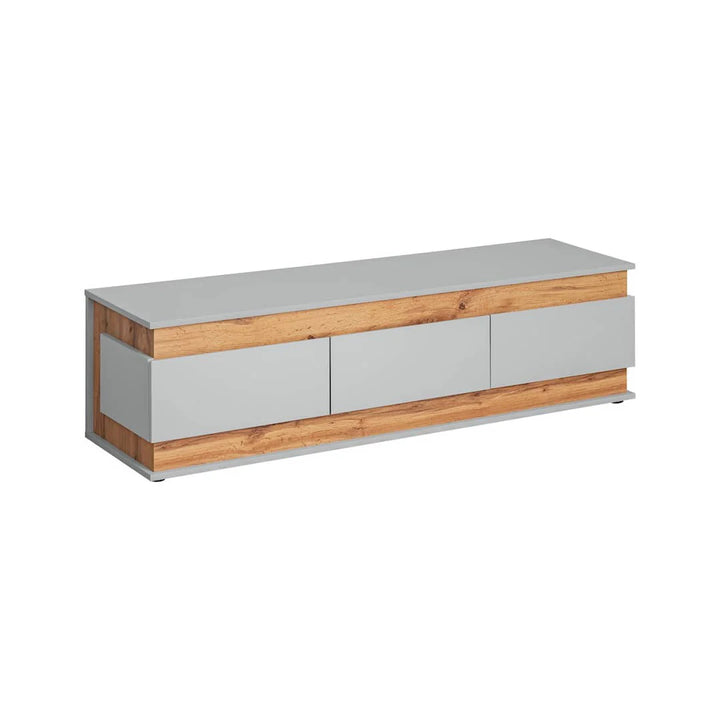 Berlin TV Cabinet 150cm Grey colour with Artisan Oak decor 