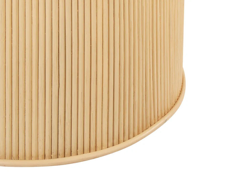 Set of 2 Coffee Tables Rattan Natural Lamotte