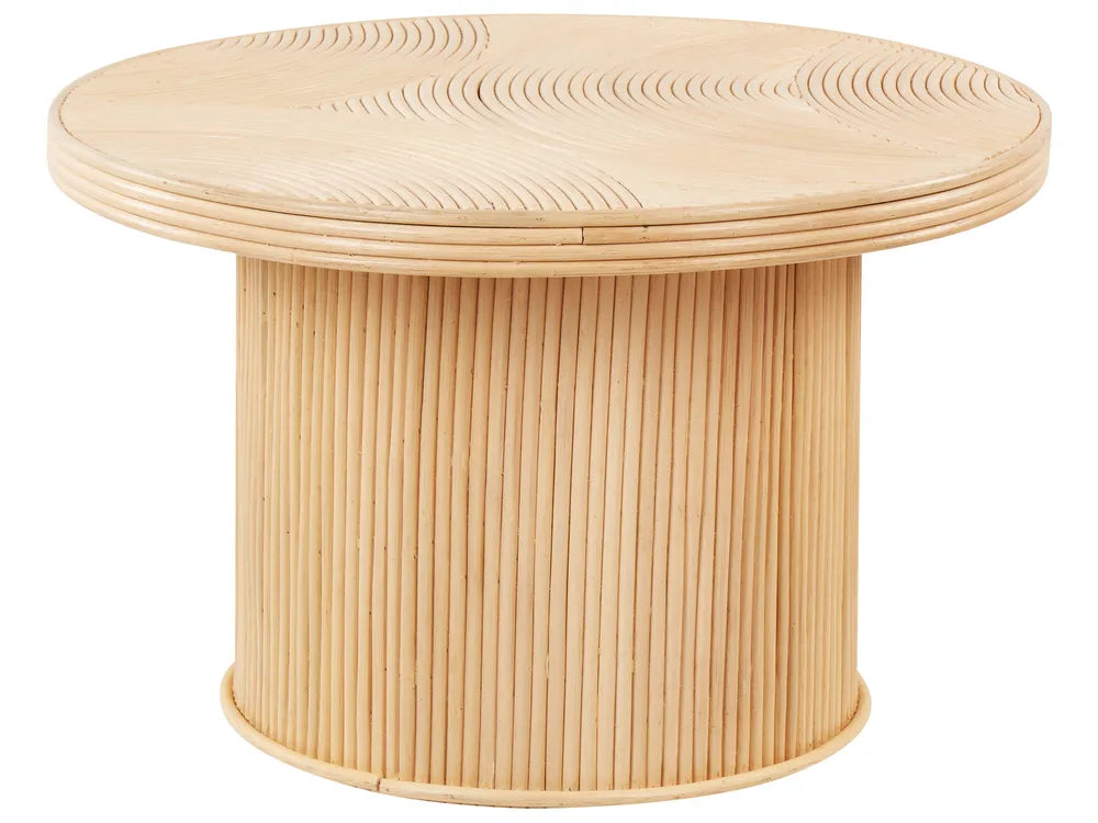 Set of 2 Coffee Tables Rattan Natural Lamotte