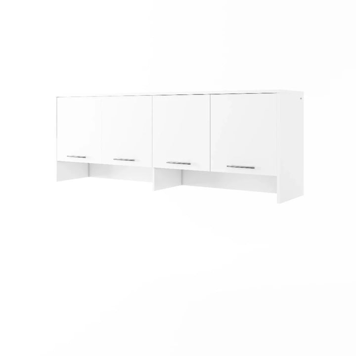 Kizer Horizontal Wall Bed Concept 120cm with Over Bed Unit White Gloss CP-05