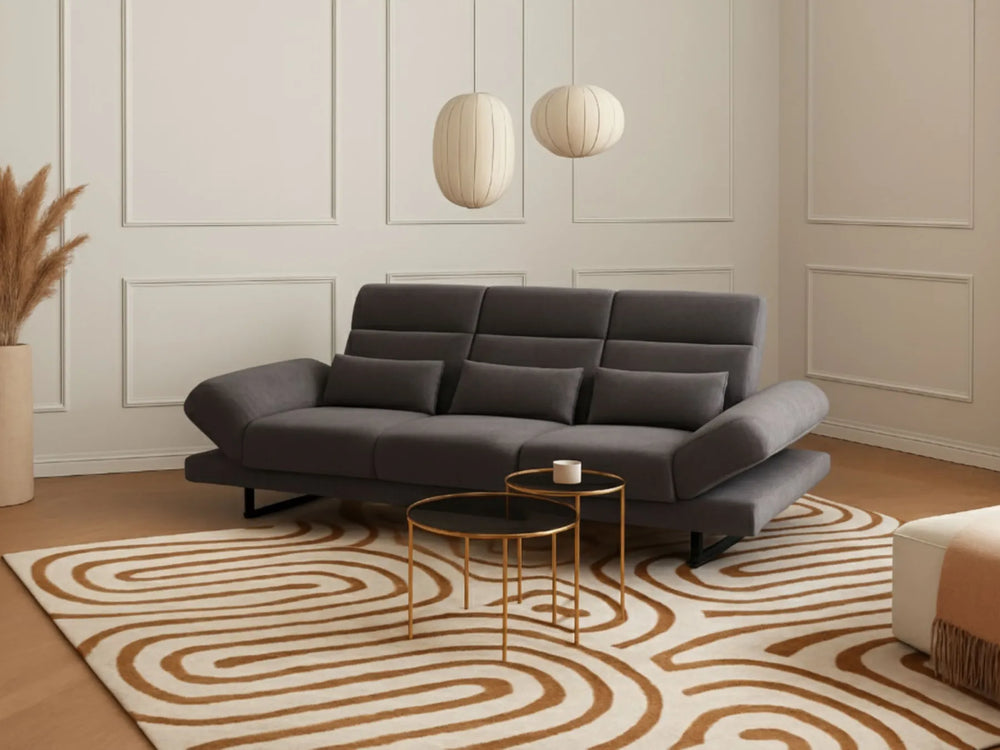 Premium black fabric that combines durability with contemporary elegance.