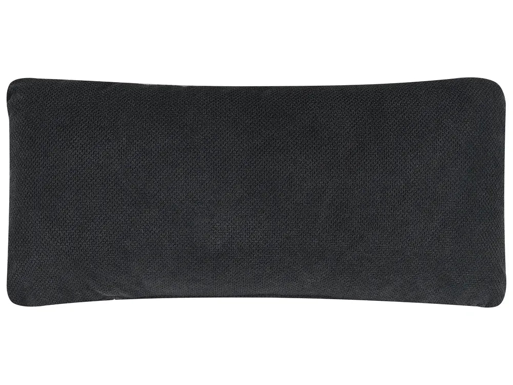 Sofa 3 Seater Fabric Black Shavera