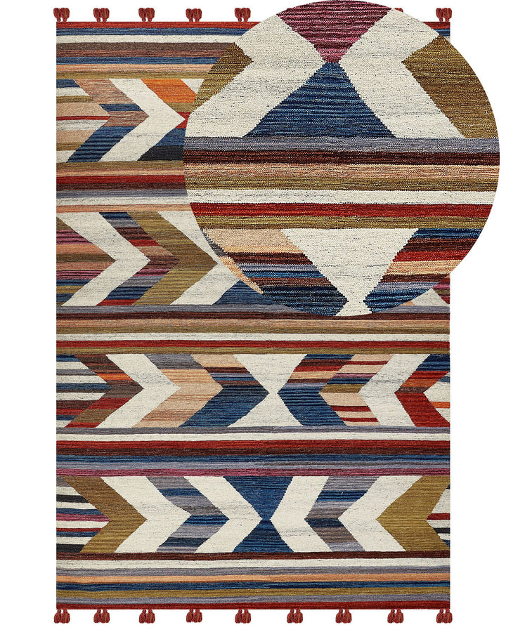 Mrgashat Wool Kilim Area Rug 200 x 300 cm Multicolour