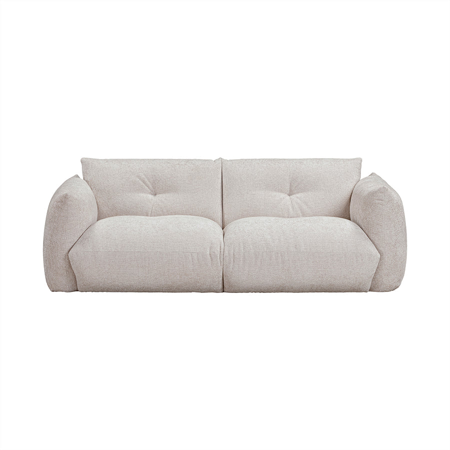Beige sofa on a white background