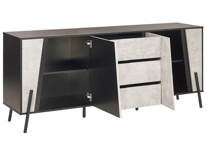 2 Door Sideboard Grey Concrete Effect Whetsel