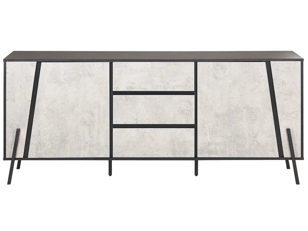 2 Door Sideboard Grey Concrete Effect Whetsel