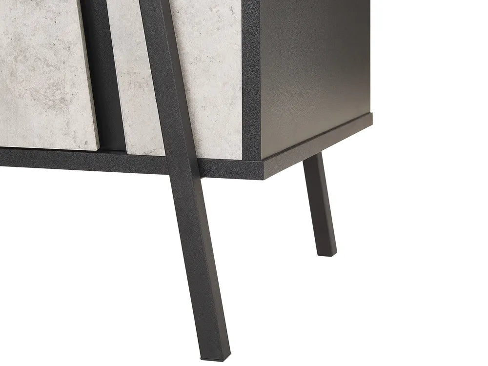 2 Door Sideboard Grey Concrete Effect Whetsel