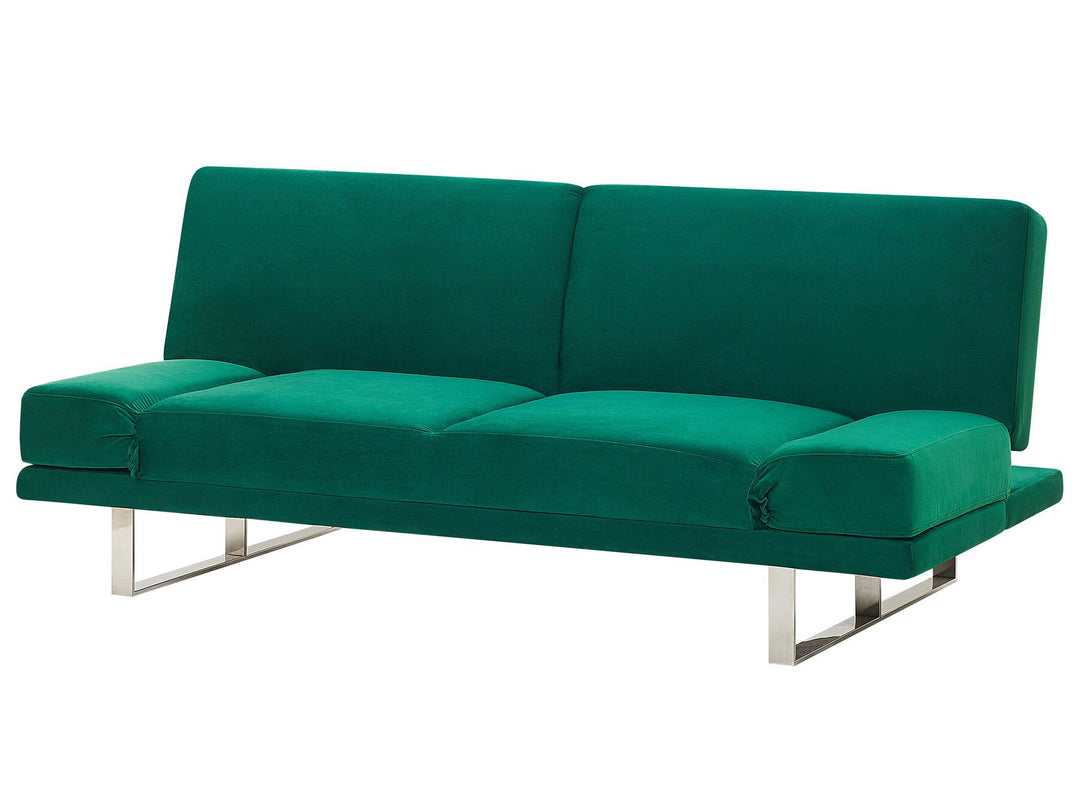 York Sofa Bed Green Velvet