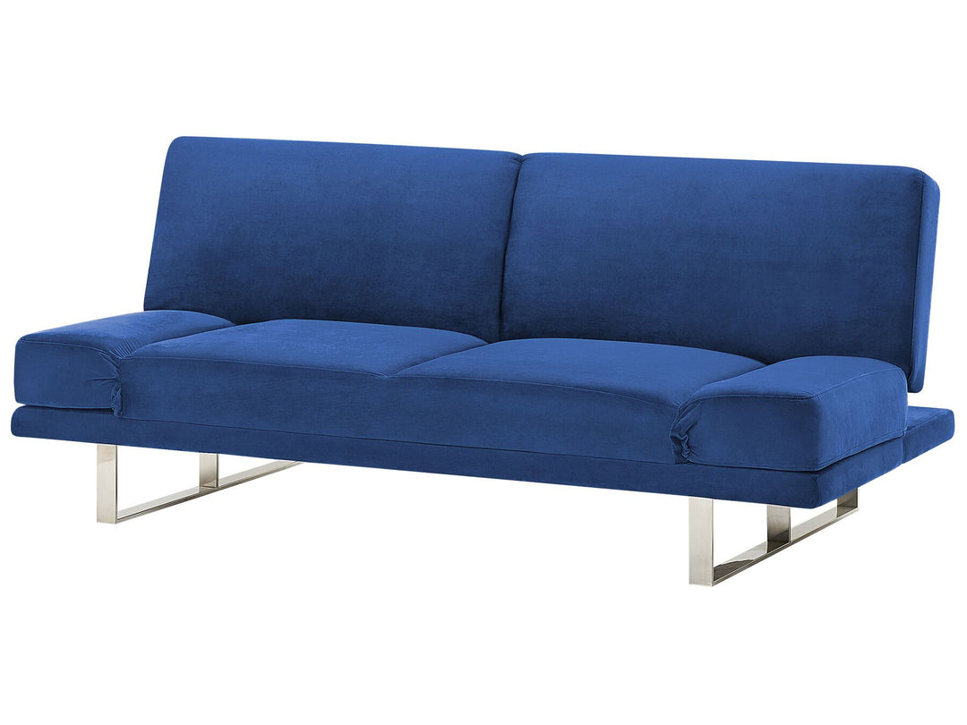 York Sofa Bed Navy Blue Velvet