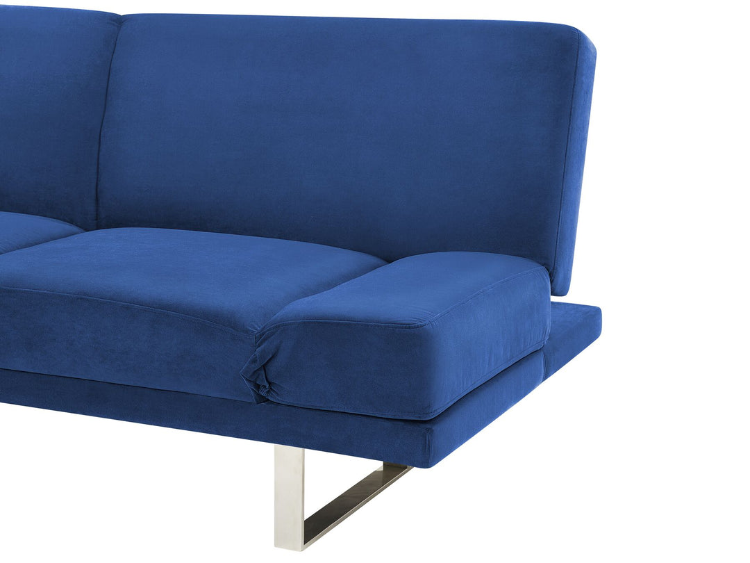 York Sofa Bed Navy Blue Velvet