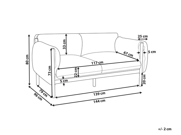 Esperia Garden Sofa 2 Seater Metal Grey