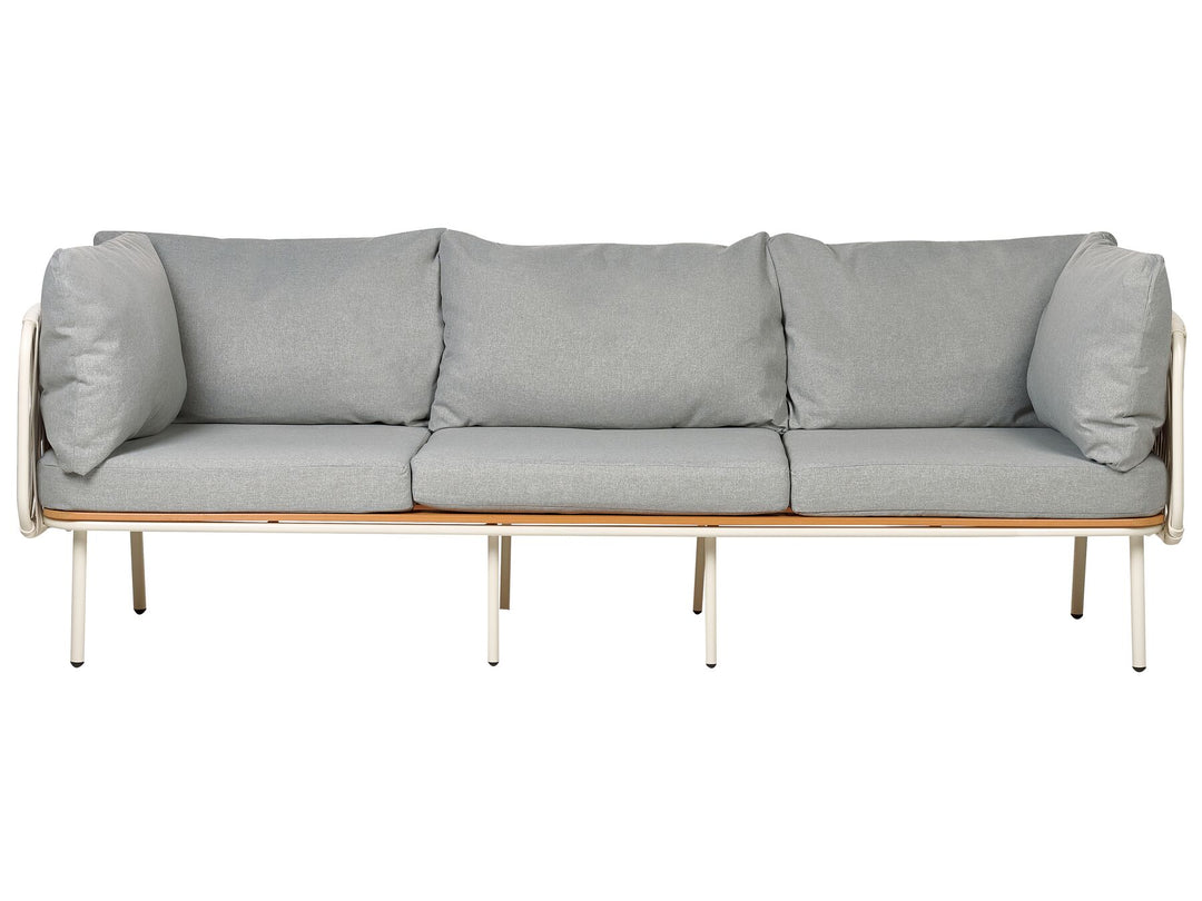 Senise Garden Sofa 3 Seater Metal Grey