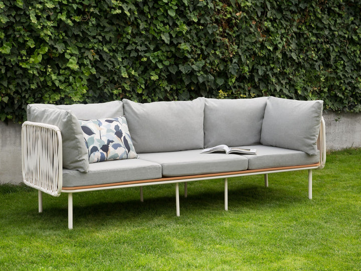 Senise Garden Sofa 3 Seater Metal Grey