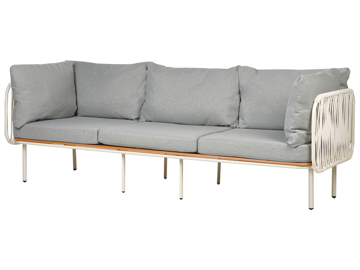 Senise Garden Sofa 3 Seater Metal Grey