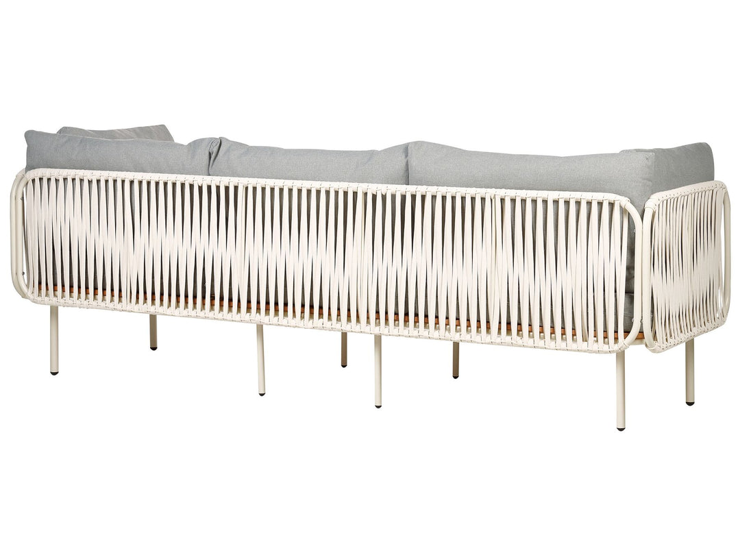 Senise Garden Sofa 3 Seater Metal Grey
