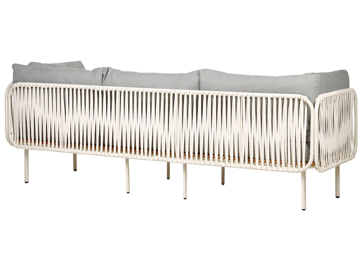 Senise Garden Sofa 3 Seater Metal Grey