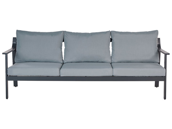 Kiato Garden Sofa 3 Seater Metal Dark Grey