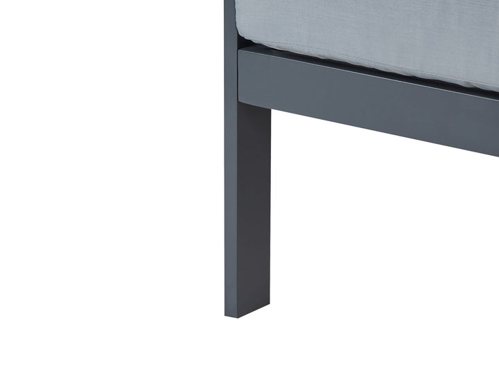Kiato Garden Sofa 3 Seater Metal Dark Grey
