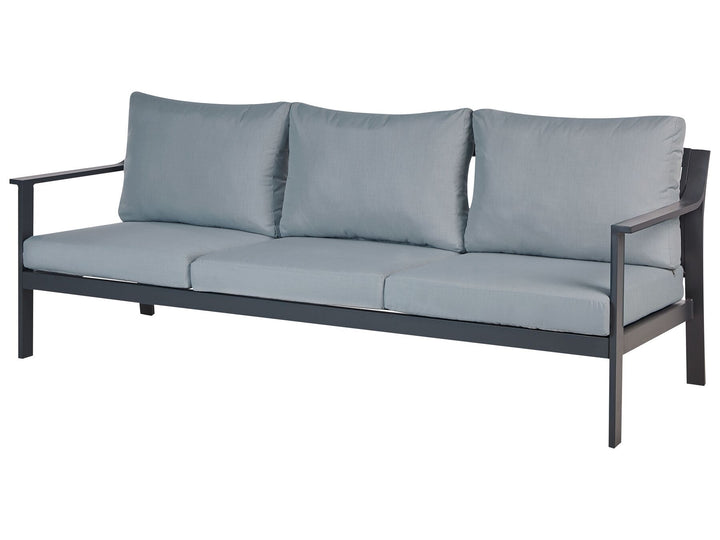 Kiato Garden Sofa 3 Seater Metal Dark Grey