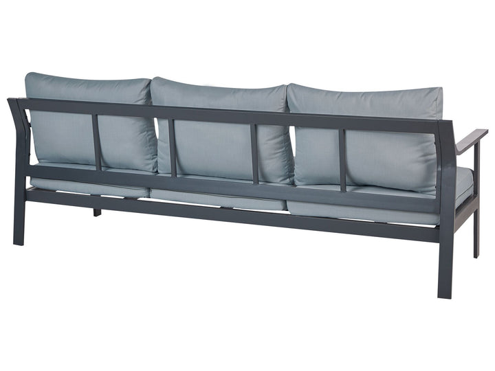 Kiato Garden Sofa 3 Seater Metal Dark Grey