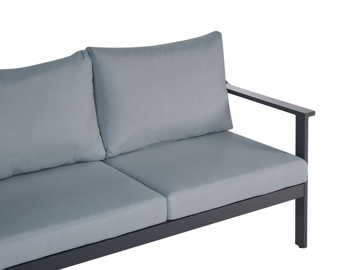 Kiato Garden Sofa 3 Seater Metal Dark Grey
