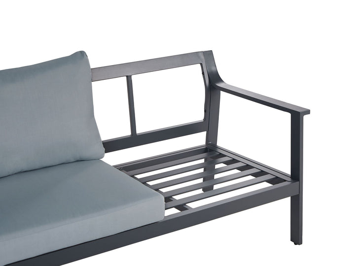 Kiato Garden Sofa 3 Seater Metal Dark Grey