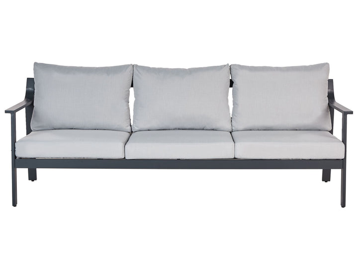 Kiato Garden Sofa 3 Seater Metal Light Grey