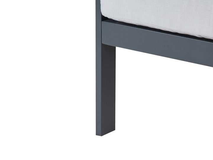 Kiato Garden Sofa 3 Seater Metal Light Grey