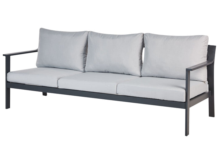 Kiato Garden Sofa 3 Seater Metal Light Grey