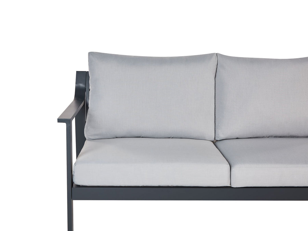 Kiato Garden Sofa 3 Seater Metal Light Grey