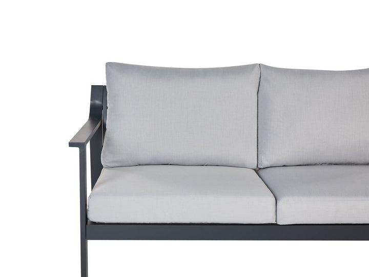 Kiato Garden Sofa 3 Seater Metal Light Grey