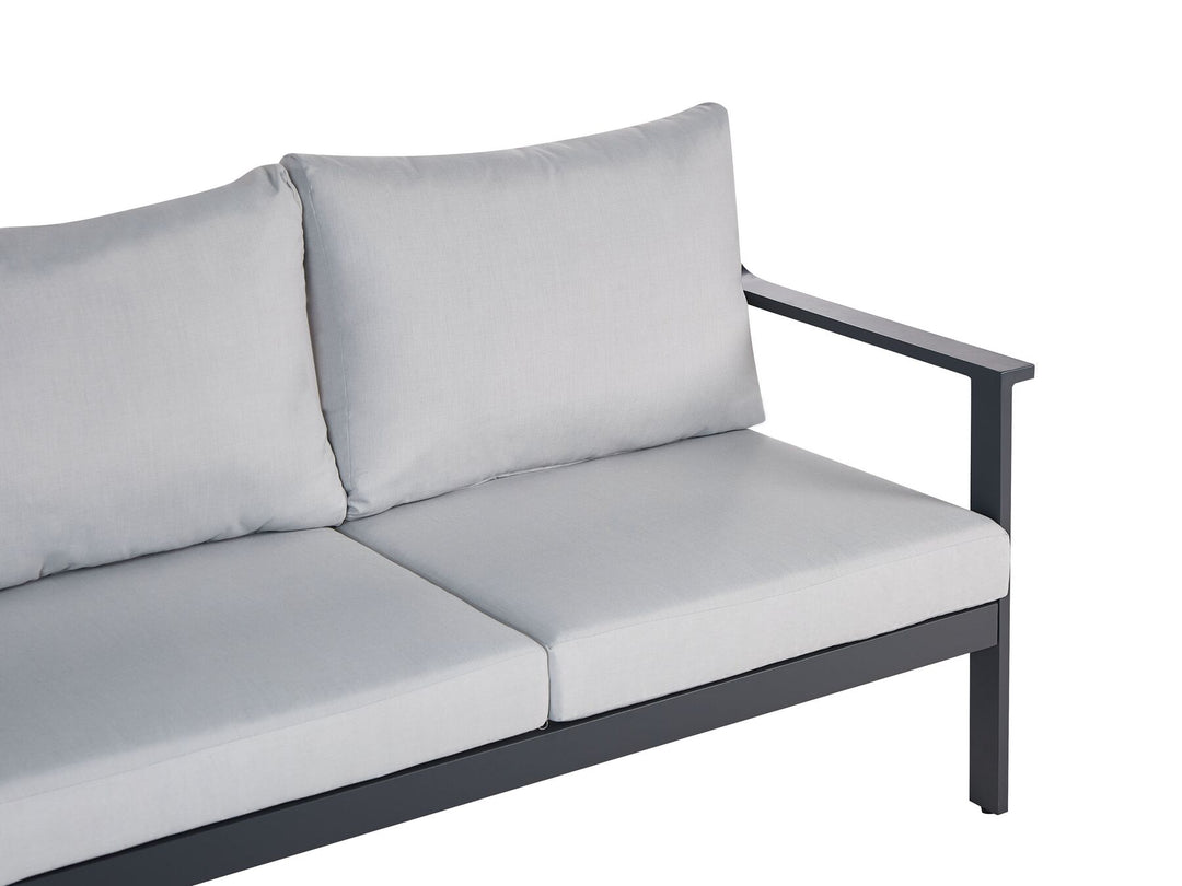 Kiato Garden Sofa 3 Seater Metal Light Grey