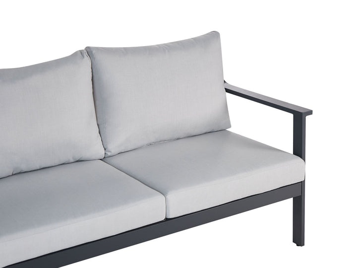 Kiato Garden Sofa 3 Seater Metal Light Grey