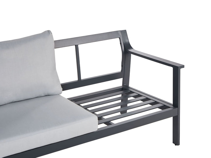 Kiato Garden Sofa 3 Seater Metal Light Grey