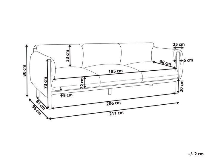 Esperia Garden Sofa 3 Seater Metal Grey