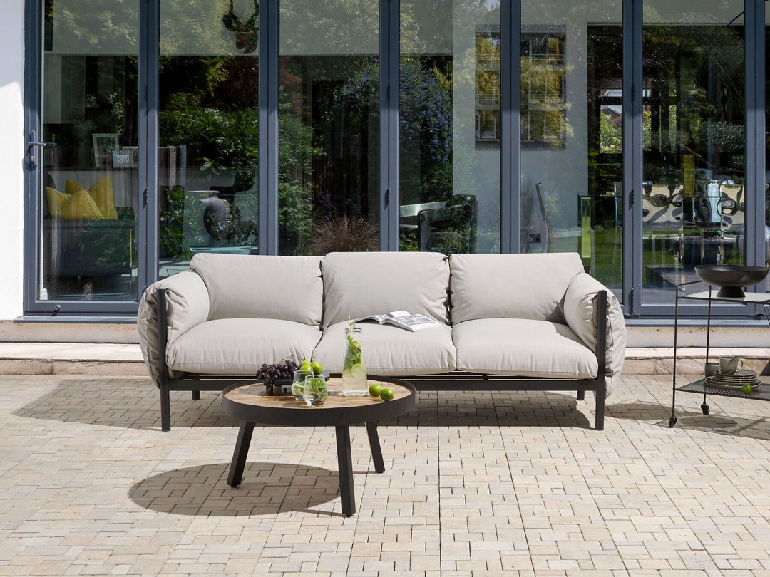 Esperia Garden Sofa 3 Seater Metal Grey