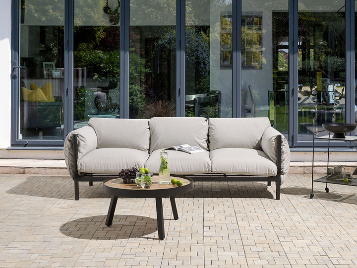 Esperia Garden Sofa 3 Seater Metal Grey