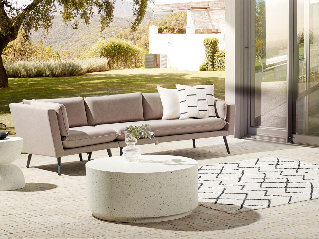 Loretello Garden Sofa 3 Seater Left Hand Beige