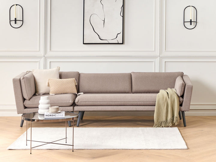Loretello Garden Sofa 3 Seater Left Hand Beige