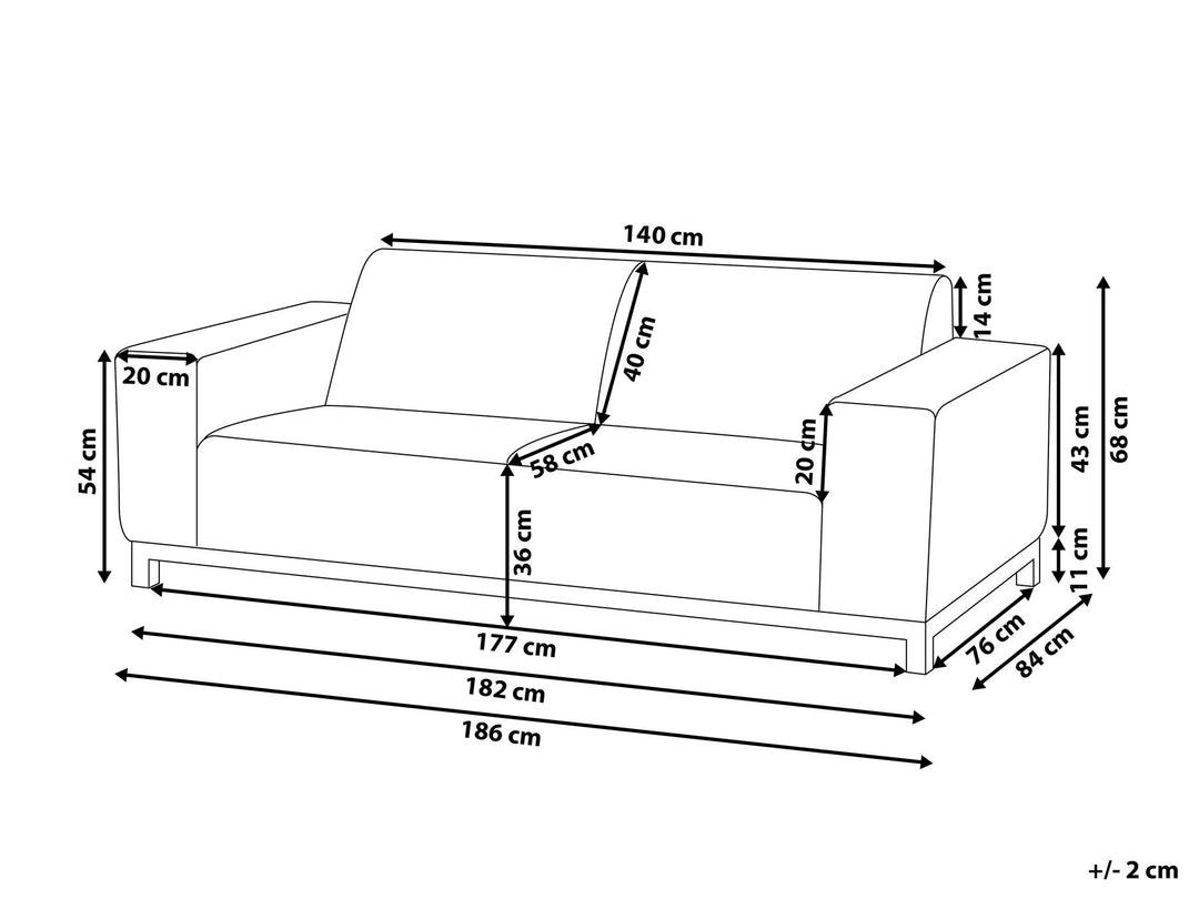 Rovigo Garden Sofa 3 Seater Grey