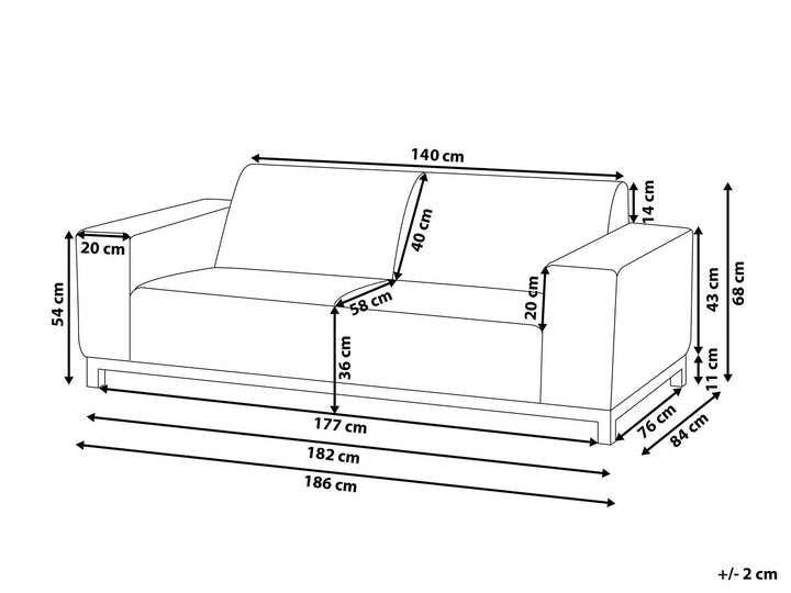 Rovigo Garden Sofa 3 Seater Grey