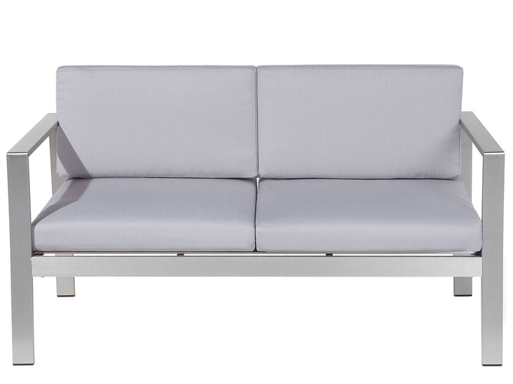 Salerno Garden Sofa 2 Seater Metal Light Grey