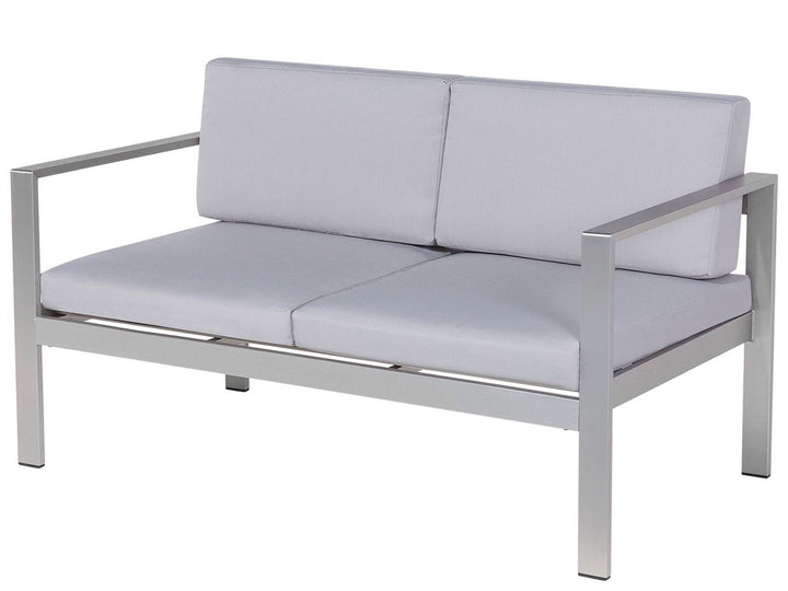 Salerno Garden Sofa 2 Seater Metal Light Grey