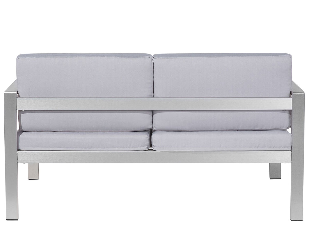 Salerno Garden Sofa 2 Seater Metal Light Grey