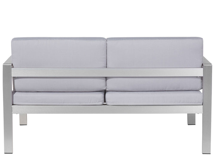Salerno Garden Sofa 2 Seater Metal Light Grey