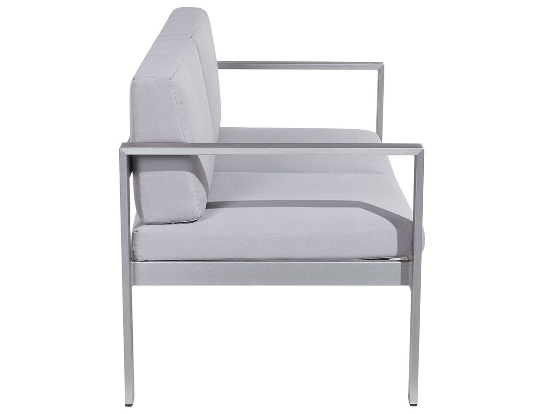 Salerno Garden Sofa 2 Seater Metal Light Grey